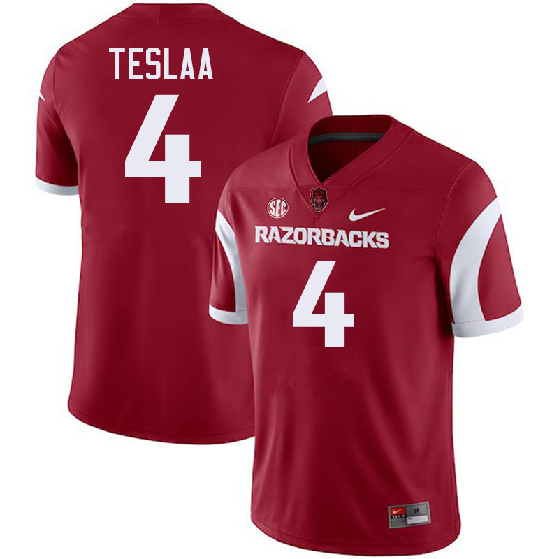 Isaac TeSlaa Arkansas Jersey,Arkansas Razorbacks #4 Isaac TeSlaa Jersey Youth College-Retro Cardinal